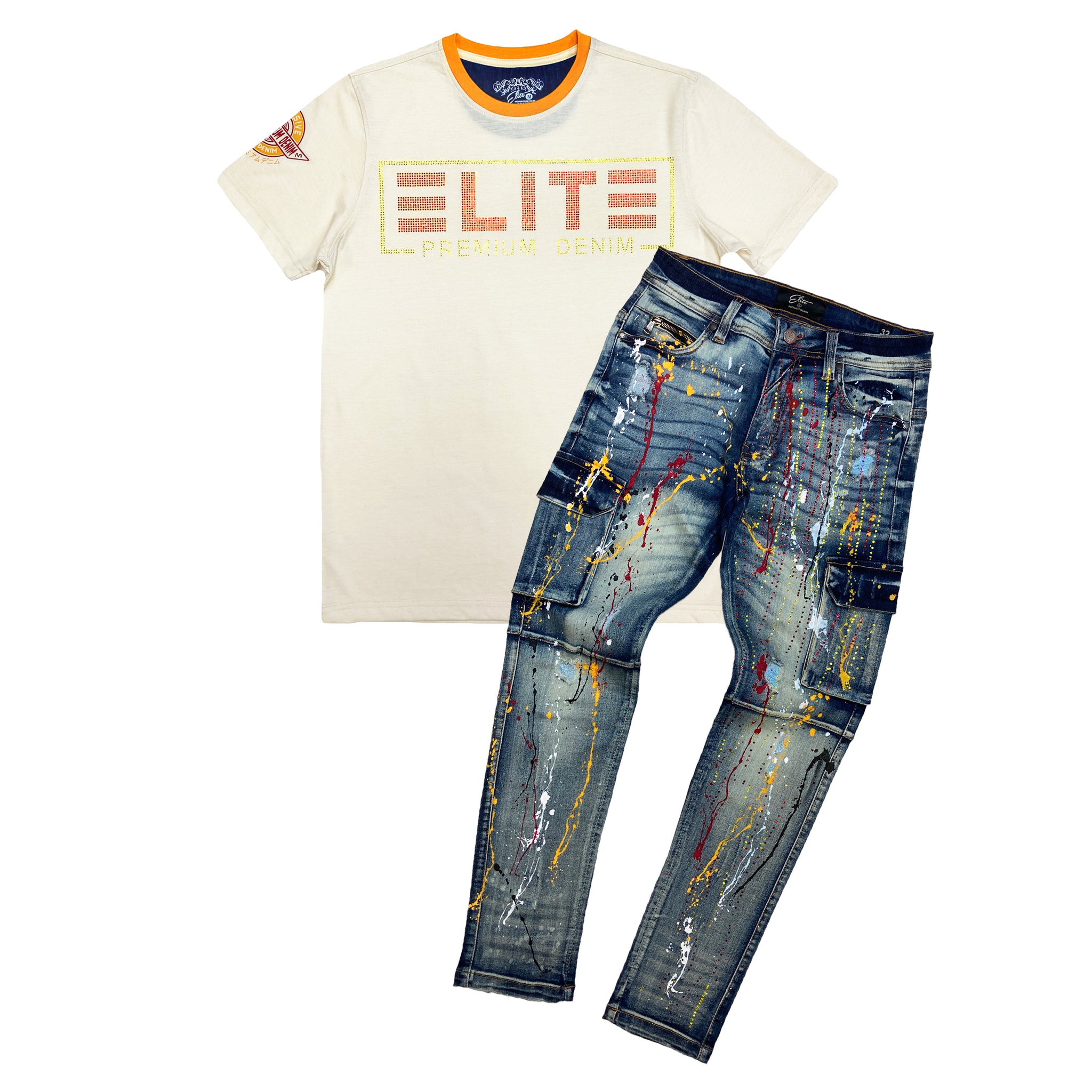 Fire Stone Men's Premium Cargo Jeans - Elite Premium Denim