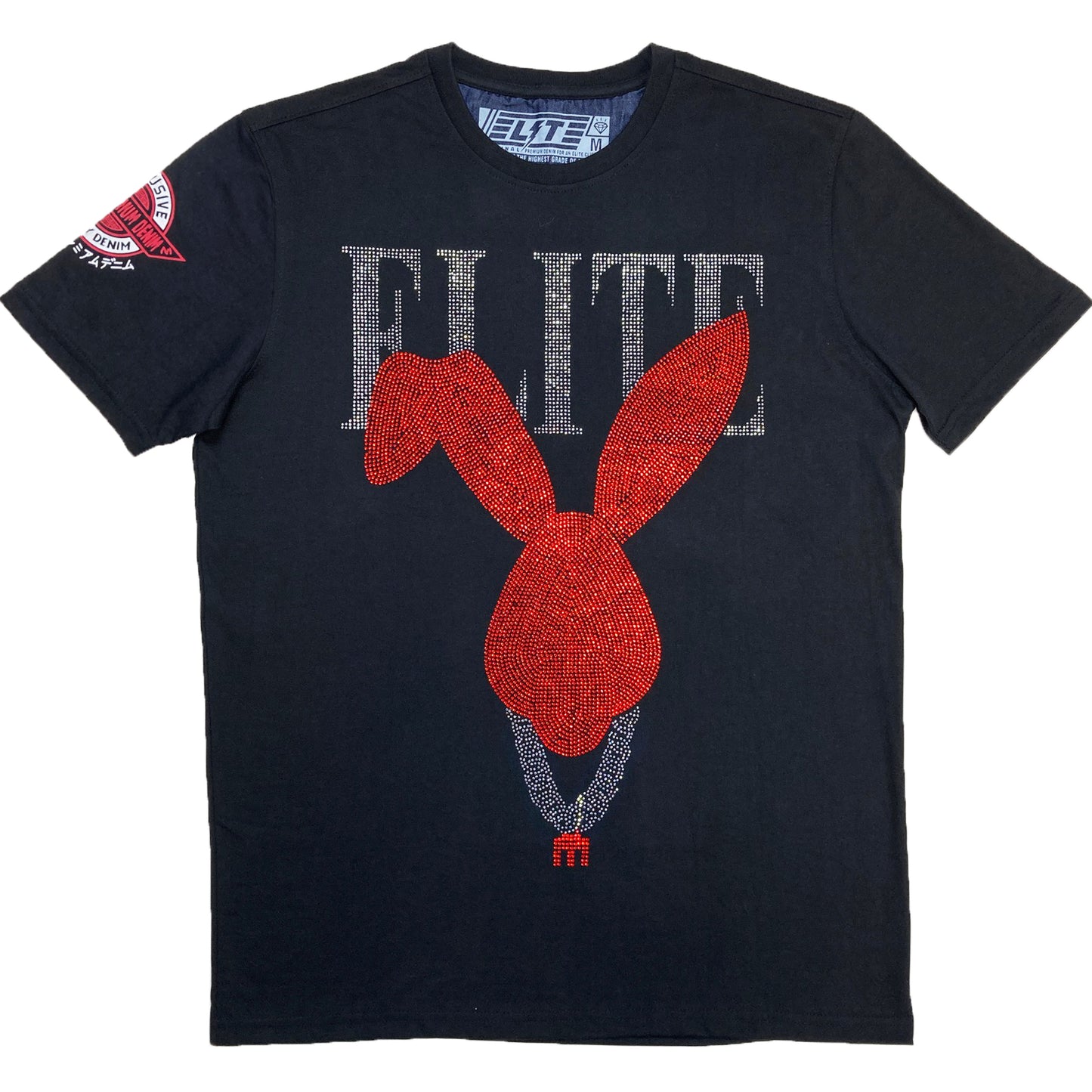 Black/Red Bunny Men's Premium Stone T-shirt