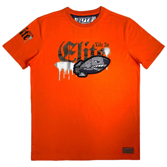 Life is Elite Premium Mens Tee Orange