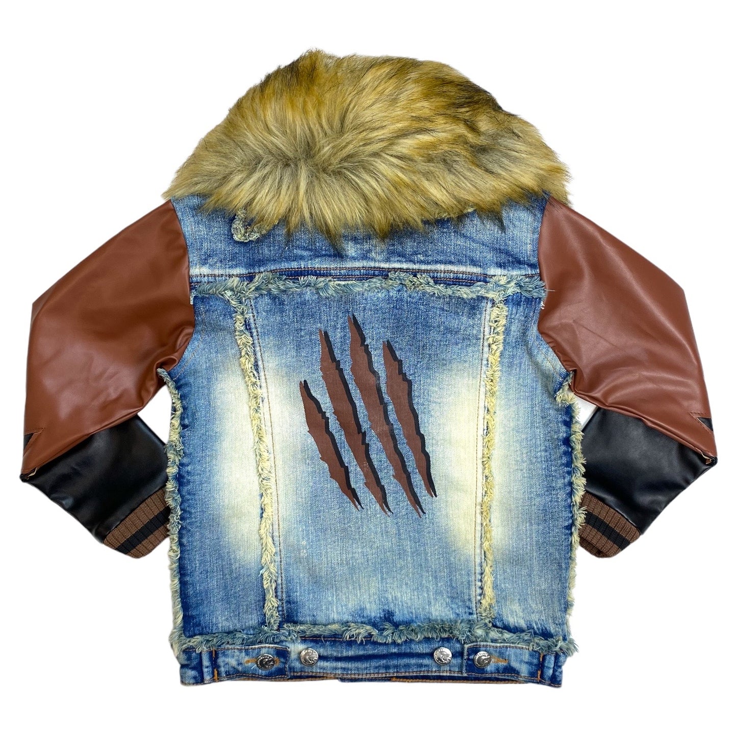 Mocha Kids Premium Denim Jacket Set