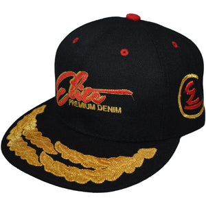 Black Captain Hat - Elite Premium Denim